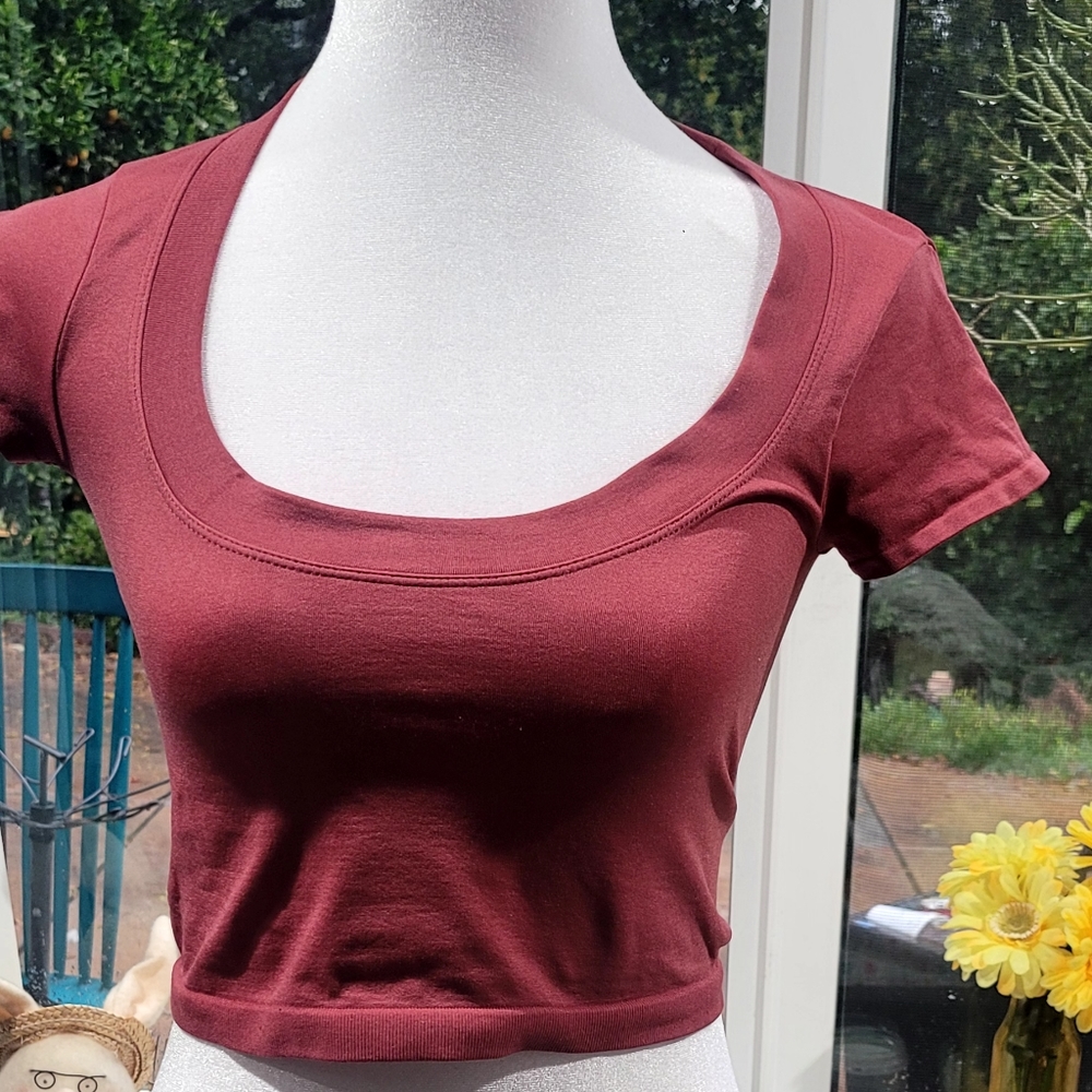 Free People crop top- redish/brownish- sz- xs/s